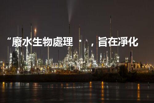 “廢水生物處理，旨在凈化水源，守護碧水藍天”